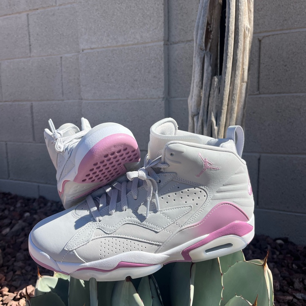 Nike Women's High-Top Sneakers - Gray and Pink